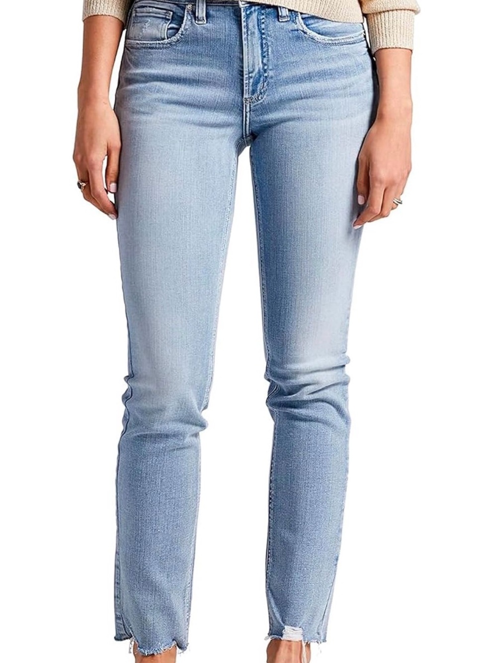 Silver Jeans Co. Women’s Most Wanted Mid Rise Straight Leg Jeans 28x29